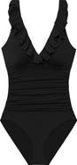 Lauren Ralph Lauren Ruffle Underwire One-Piece Swimsuit