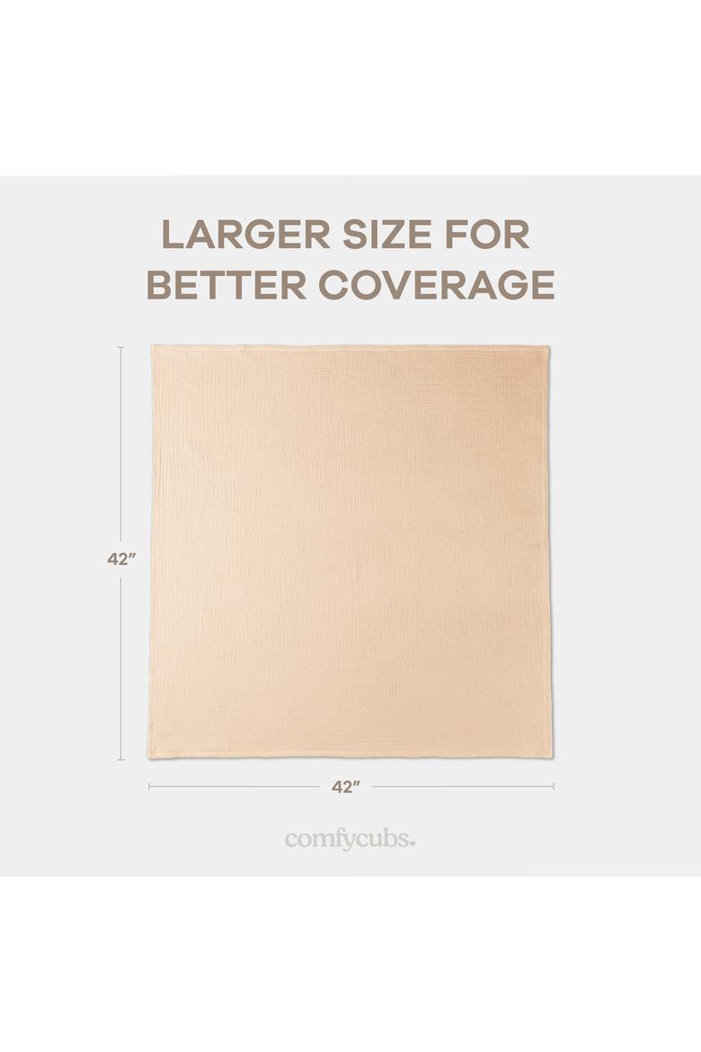 100% Cotton Muslin Swaddle Blankets Pack of 3, Alternate, color, Sun Pattern, Caramel, Cream