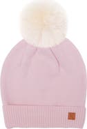 Northern Classics Knit Winter Hat with Faux Fur Pom