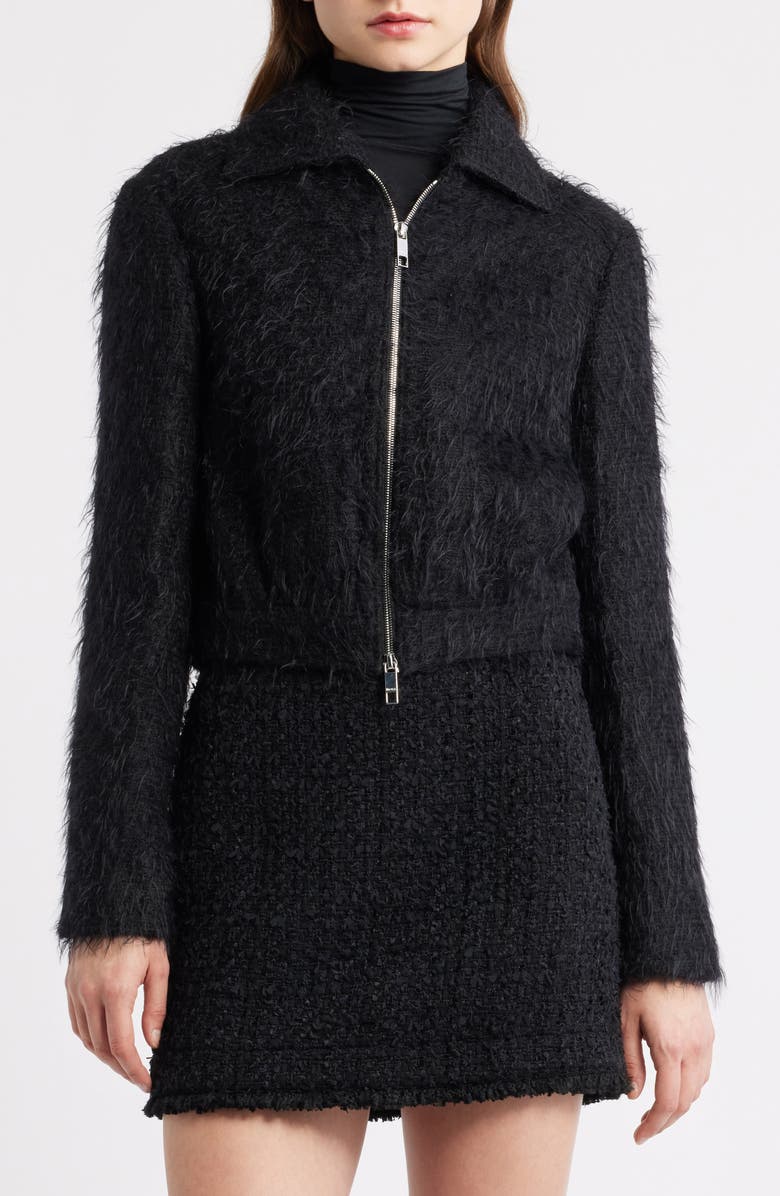BOSS Jocalen Textured Jacket, Alternate, color, Black
