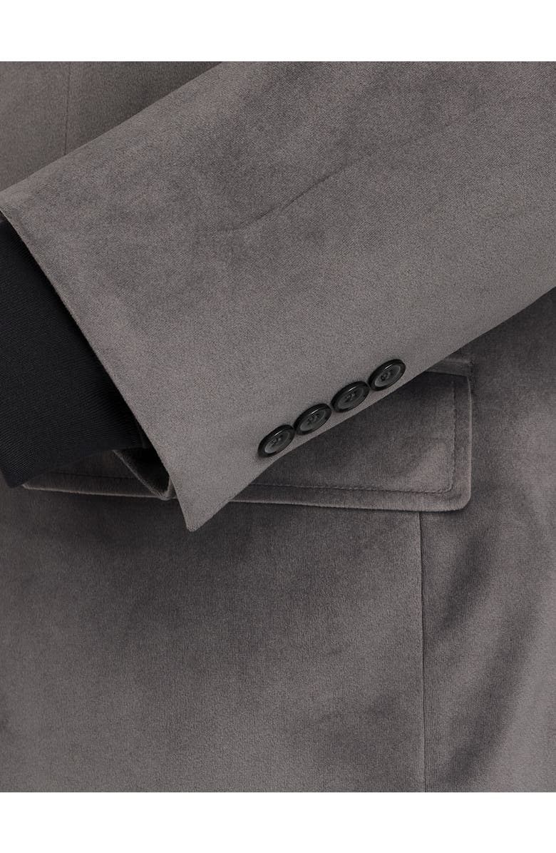 Oak Hill by DXL Big & Tall Jacket-Relaxer Velvet Sport Coat, Alternate, color, Charcoal