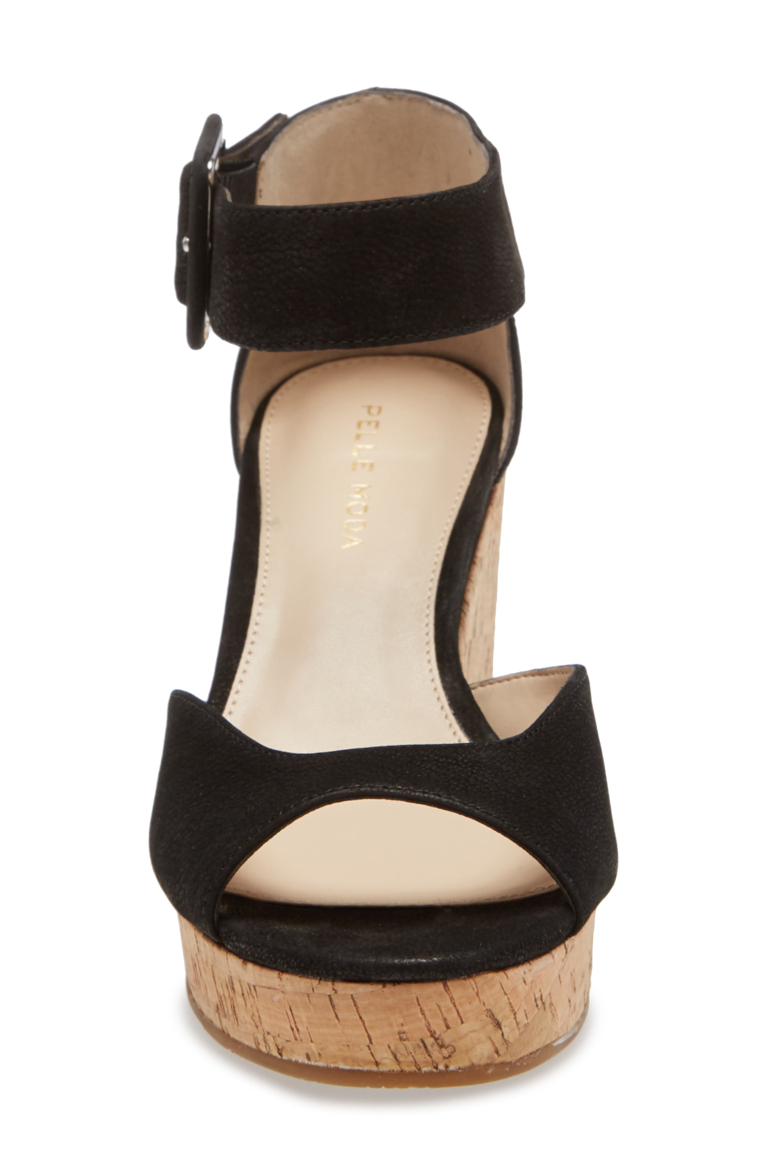 Koko Platform Wedge Sandal, Alternate, color, BLACK NUBUCK LEATHER
