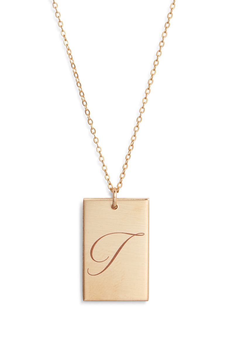 Stella Initial Pendant Necklace, Main, color, GOLD / T
