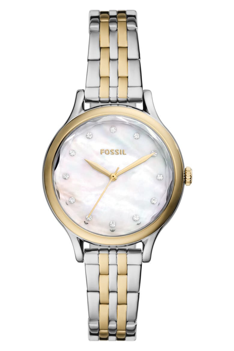 Laney Two-Tone Bracelet Watch, 34mm, Main, color, TWO TONE