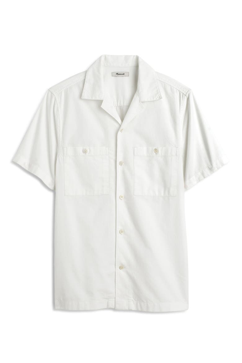 Twill Camp Shirt, Alternate, color, WHITE