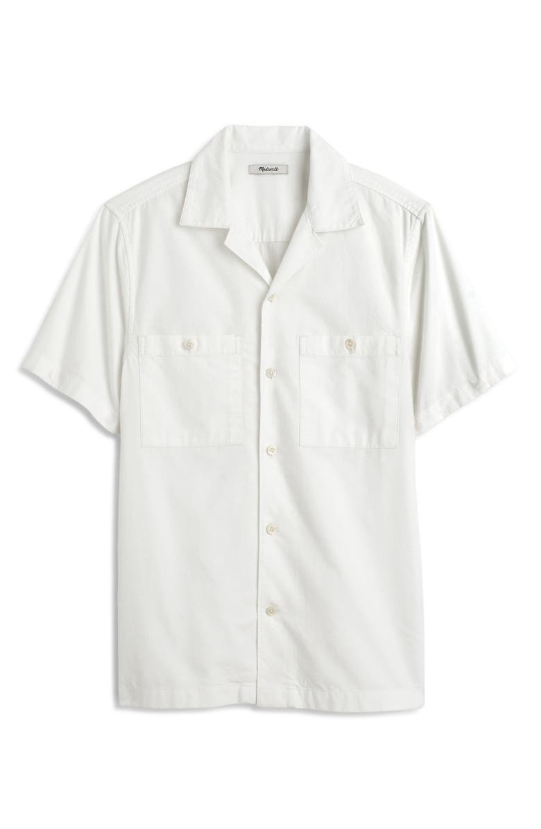 Madewell Twill Camp Shirt, Alternate, color, White