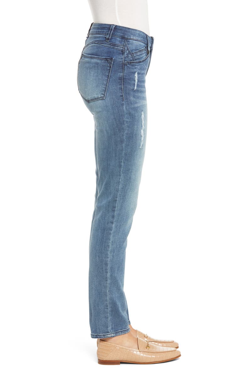 'Ab'Solution Mid Rise Straight Leg Jeans (Nordstrom Exclusive), Alternate, color, MBV-MID BLUE VINTAGE