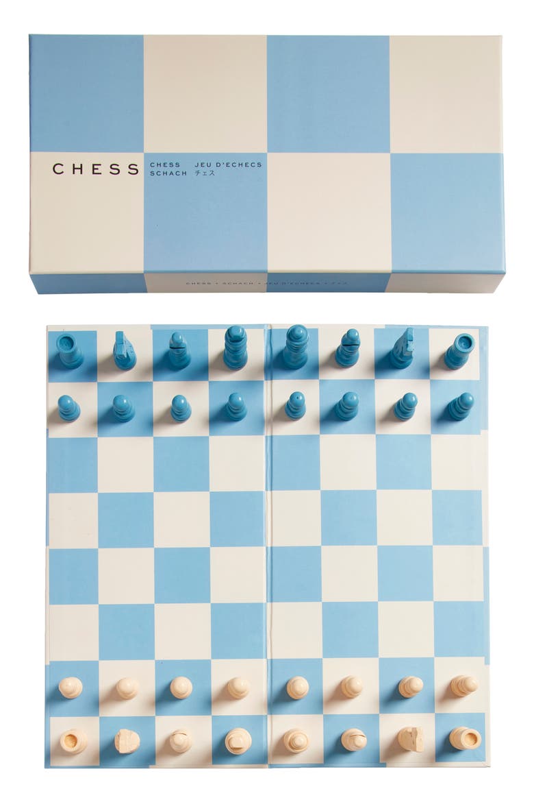 Chess Game Set, Alternate, color, BLUE/ WHITE