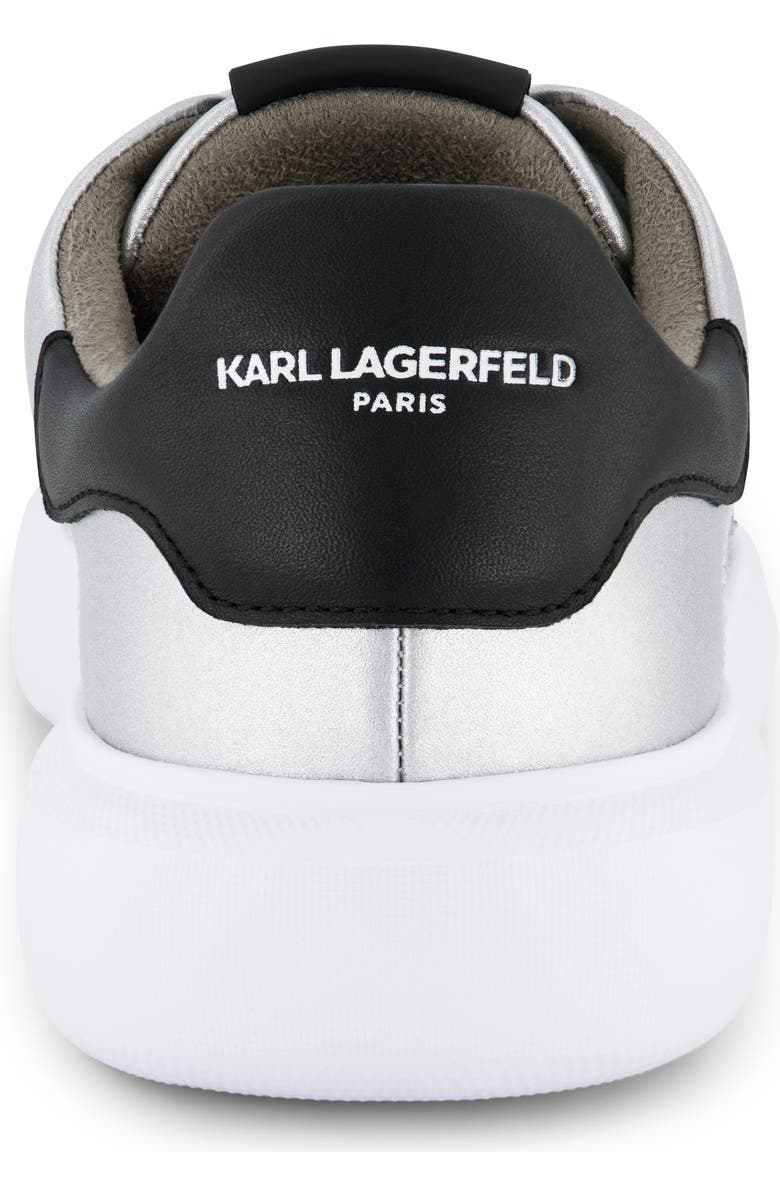 KARL LAGERFELD PARIS Embroidered Karl Sneaker, Alternate, color, Silver