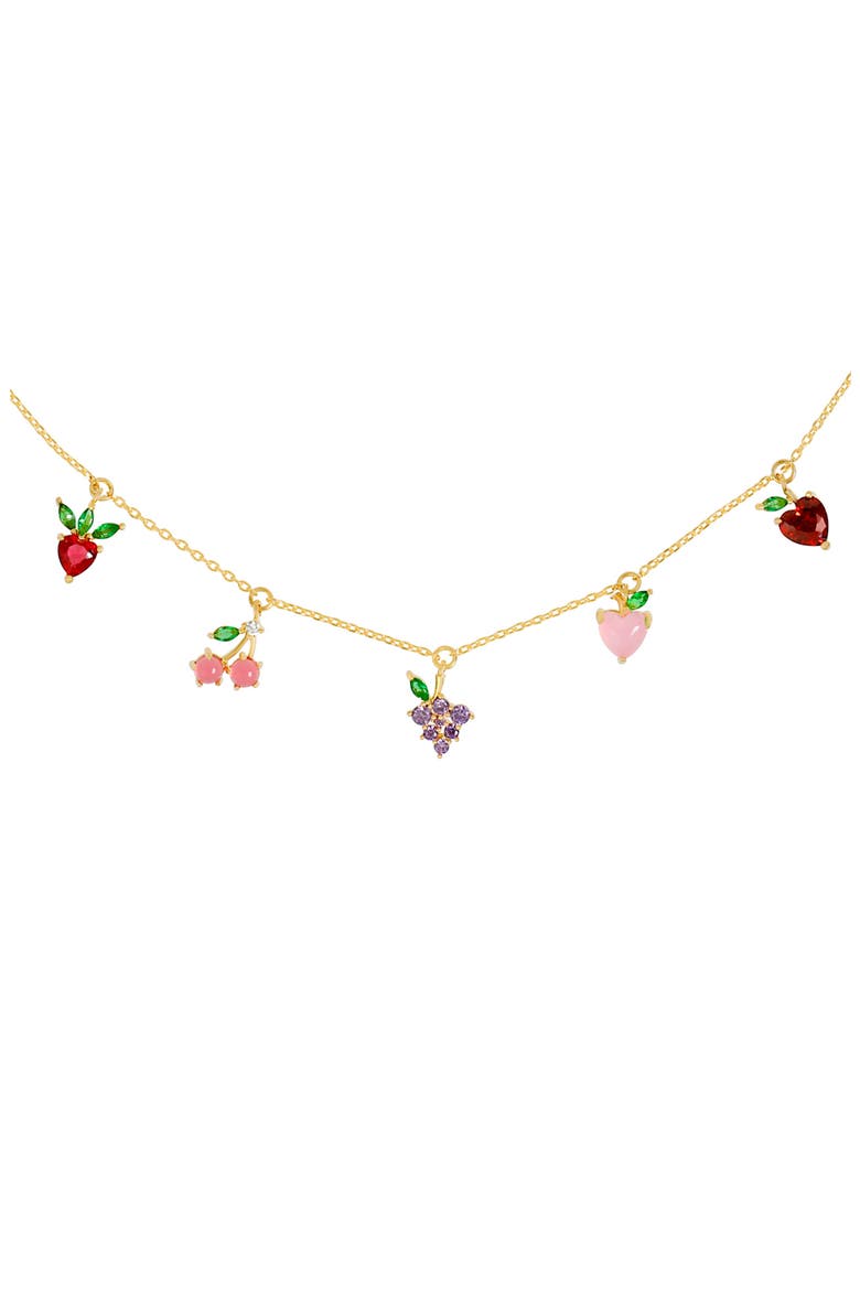 Fruit Basket Choker Necklace, Main, color, GOLD