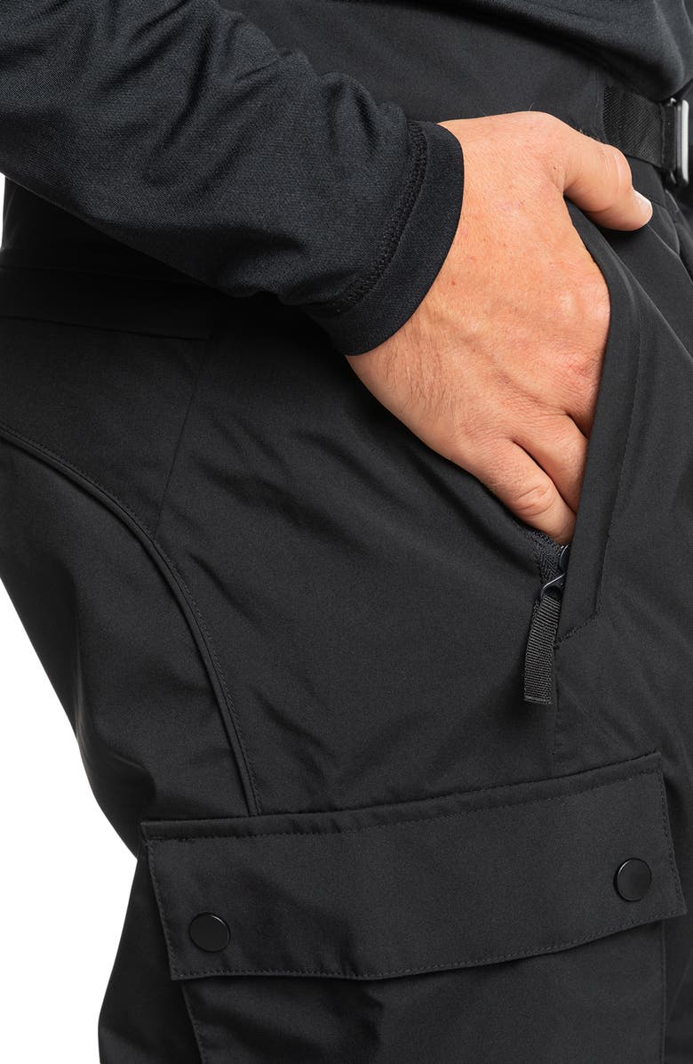 Quiksilver Snow Down Waterproof Cargo Snowboard Pants, Alternate, color,