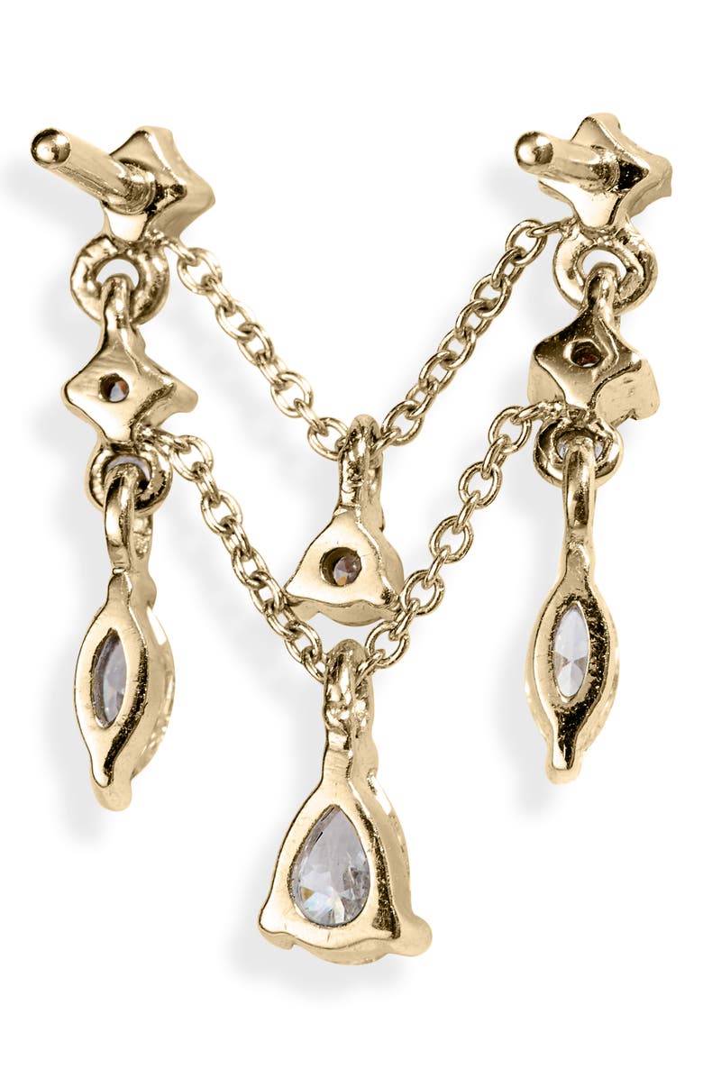 MARIA TASH Multi Diamond Chain Orbital Earring, Alternate, color, 