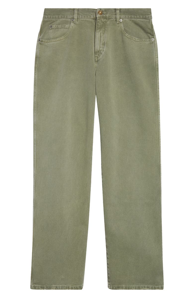 Balmain Loose Fit Khaki Pants, Alternate, color, Kaki