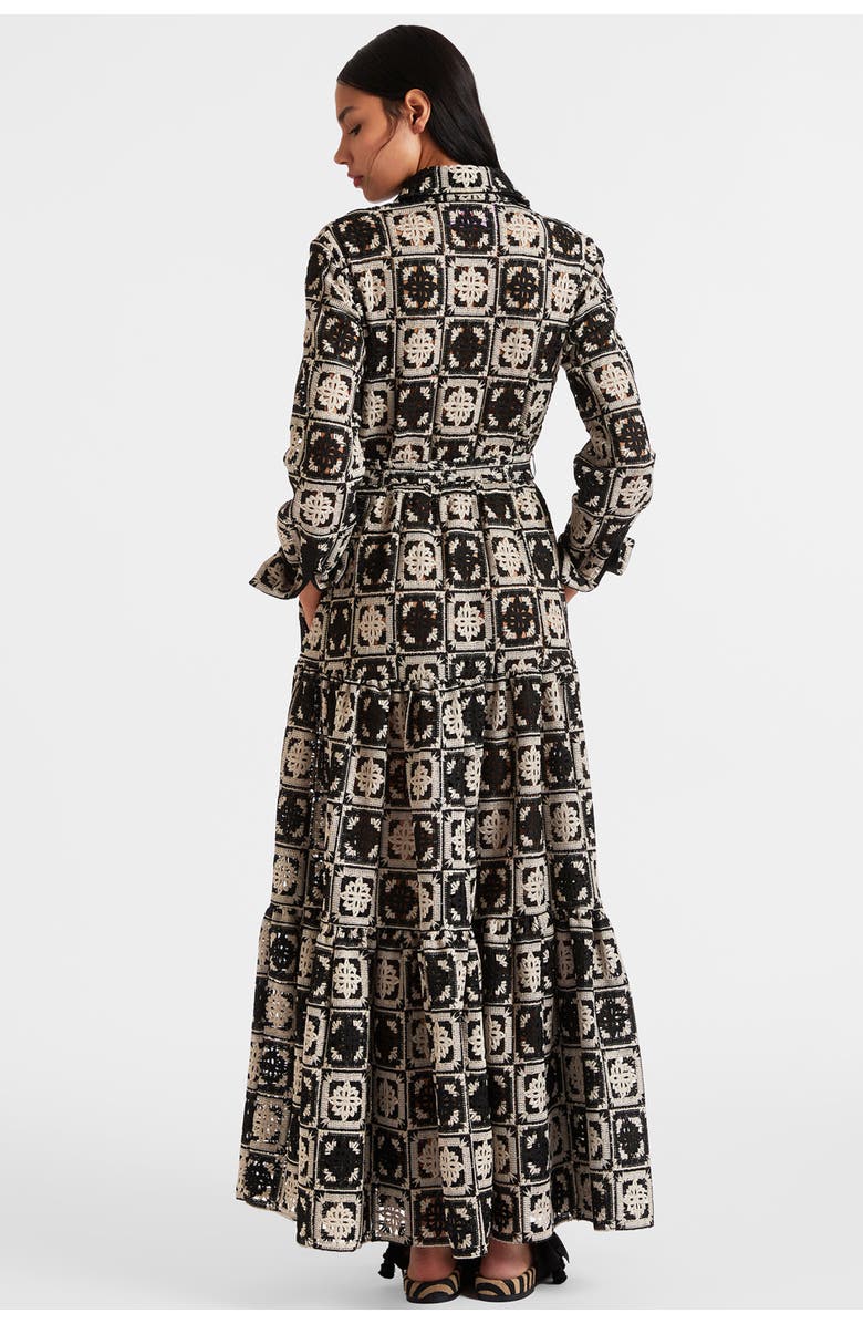 La DoubleJ Bellini Dress, Alternate, color, Mini Tiles Macrame' Black