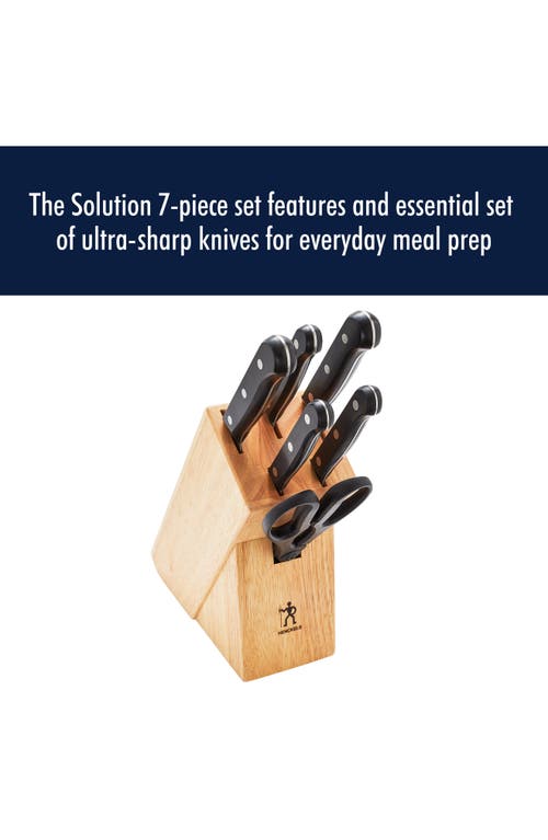 Henckels Cutlery 7-piece Knife Block Set In Black