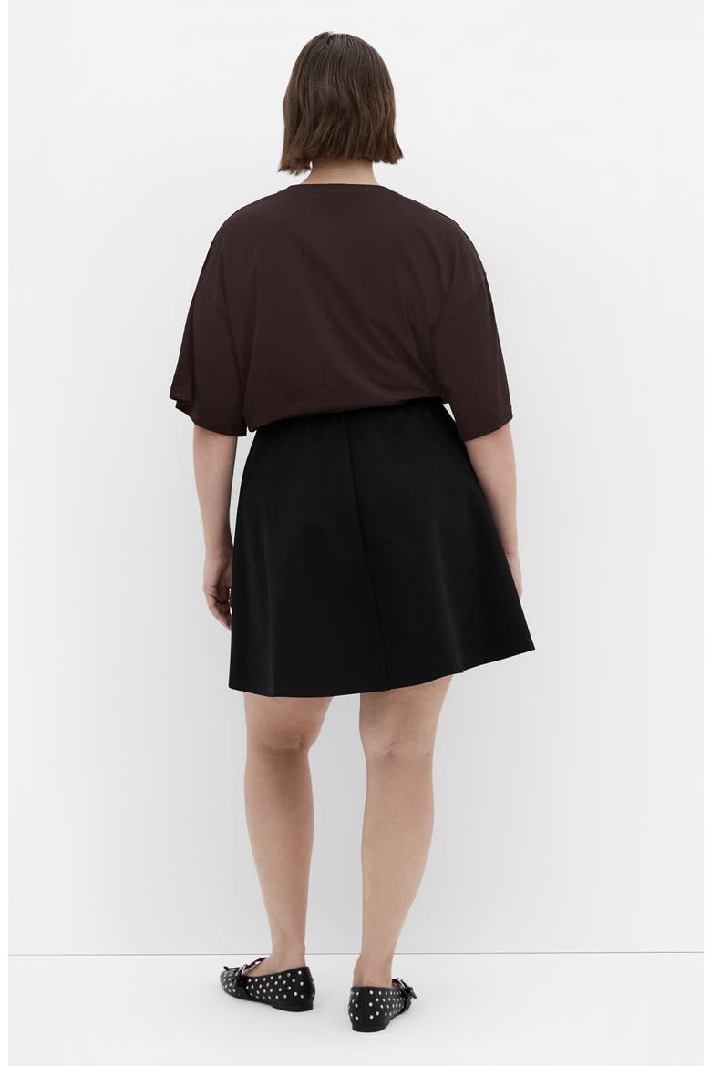 Peytonn A-Line Stretch Ponte Miniskirt, Alternate, color, BLACK