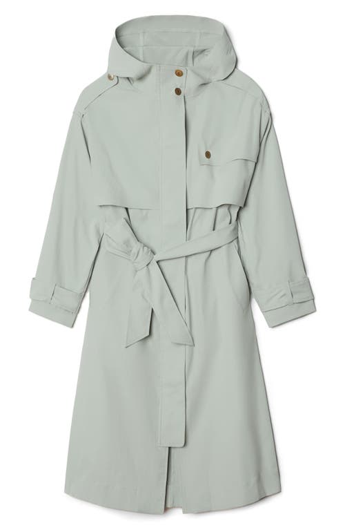 Rhone Utility Trench Coat In Gray Green