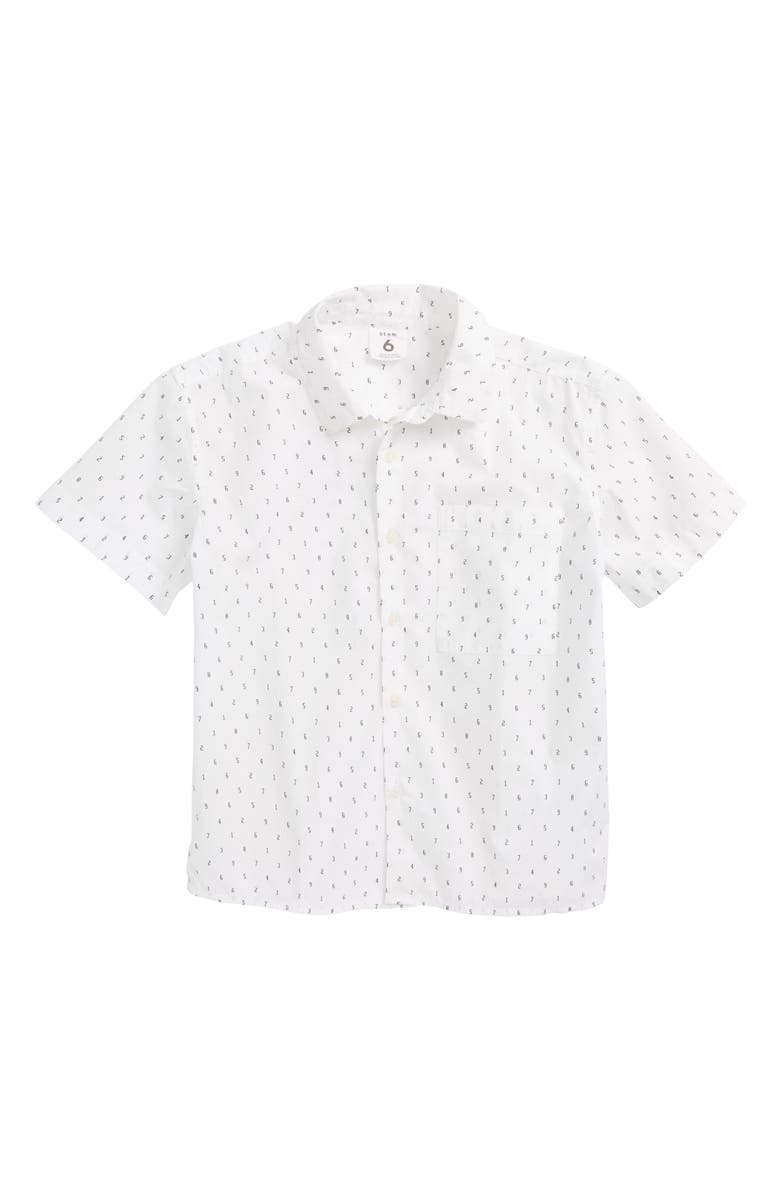 Stem Print Woven Shirt, Main, color, 