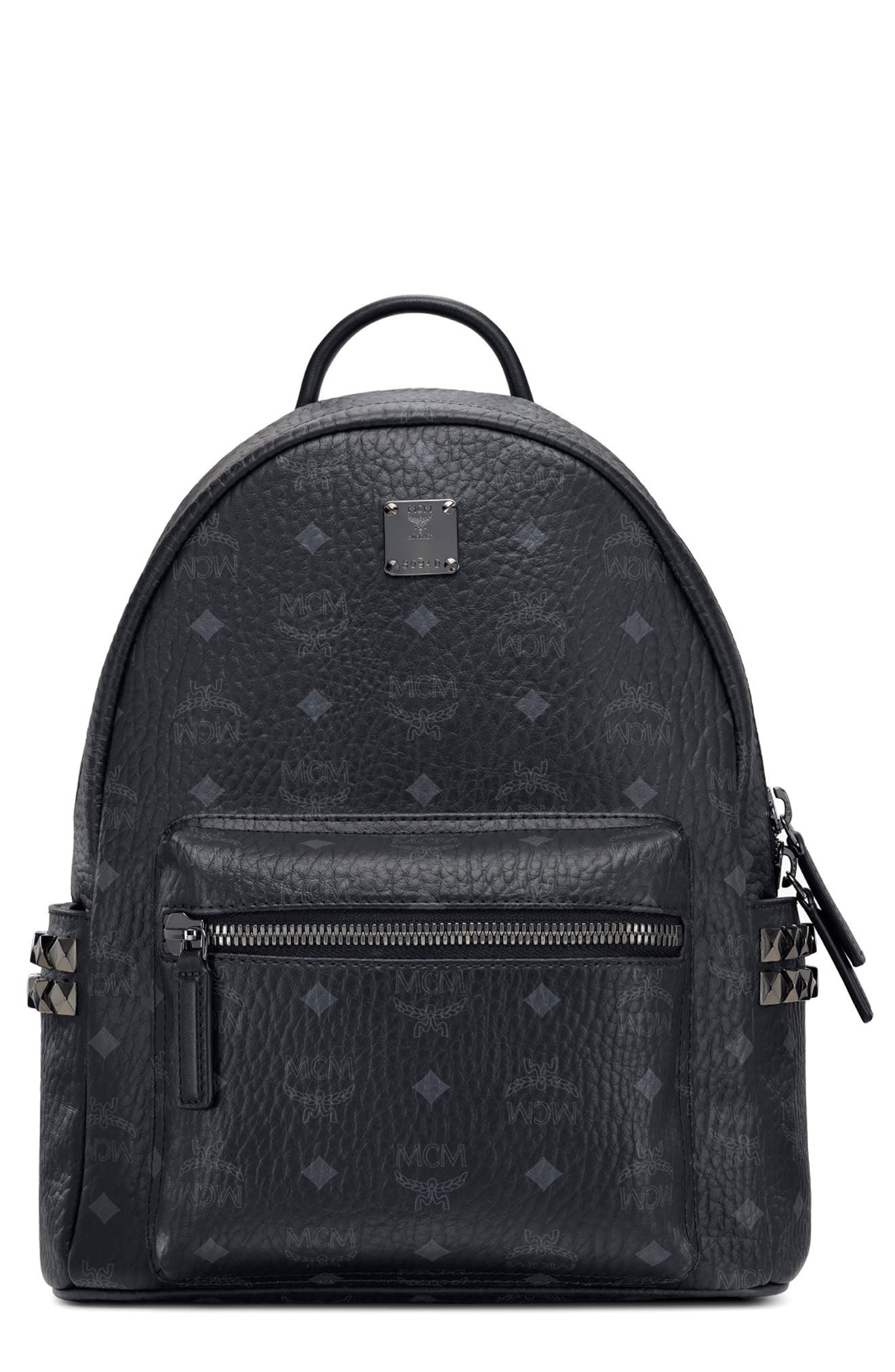 MCM Small Stark Viestos Coated Canvas Backpack, Main, color, 