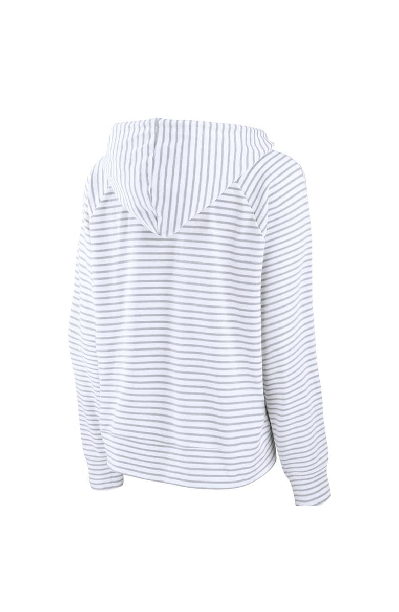 FANATICS Women's Fanatics Branded  White Texas Longhorns Striped Notch Neck Pullover Hoodie, Alternate, color, 