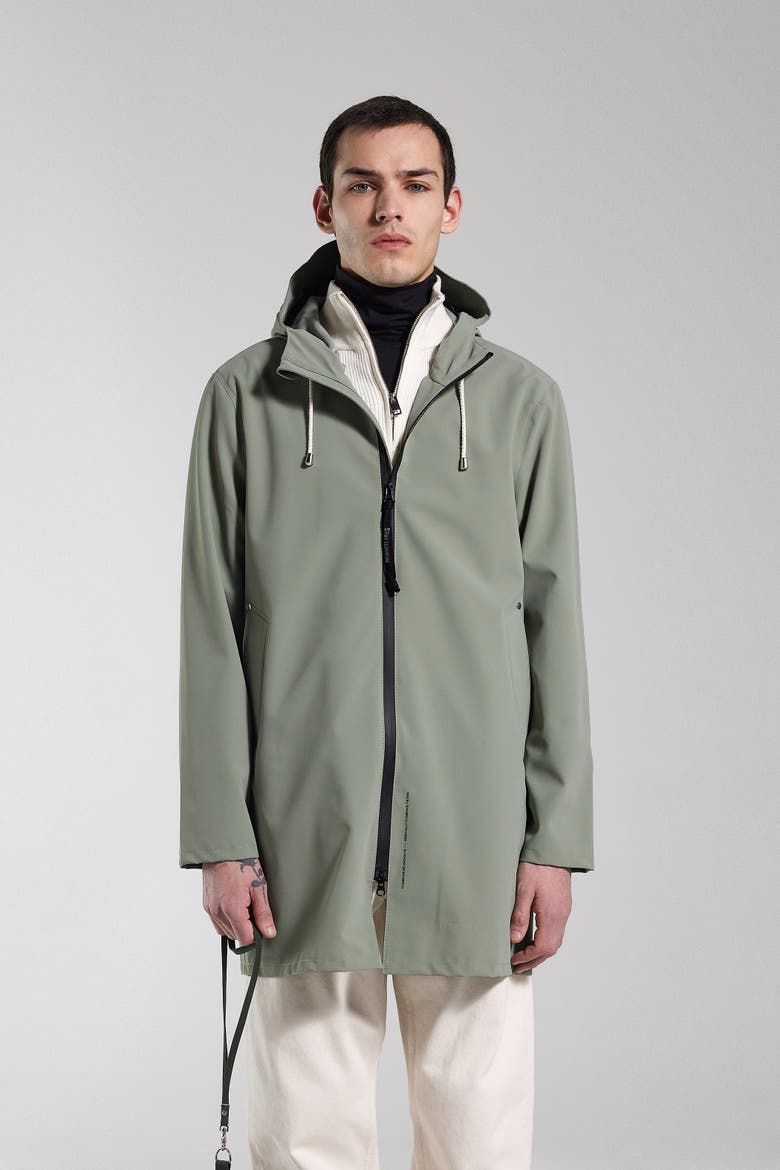 Stockholm Lightweight Zip Matte Raincoat, Main, color, Comet