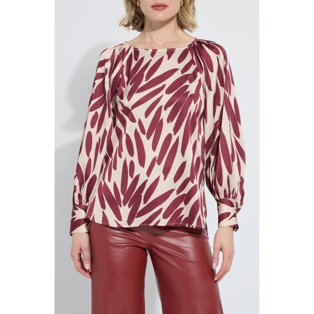 Lyssé Lysse Naila Raglan Sleeve Top In Burgundy