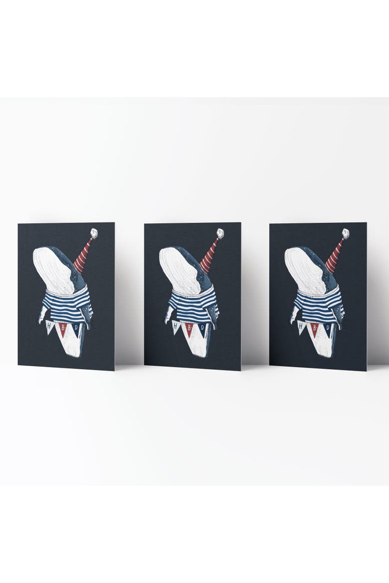 Happy Birthday Greeting Card Pack (3ct) "Whale HBD", Main, color, Multi-Pack