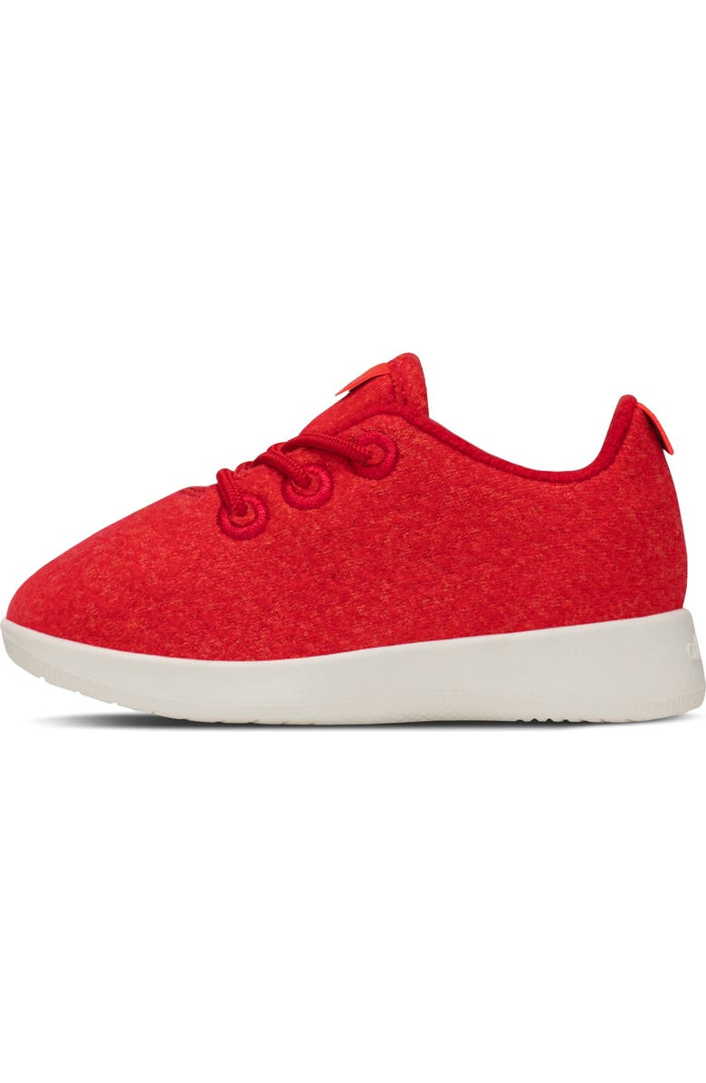 Allbirds Kids' Wool Runner Sneaker, Alternate, color, Bloom Red/ Natural White