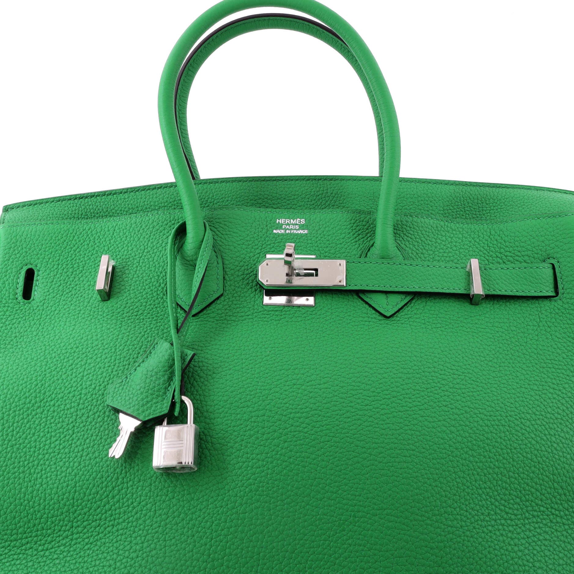 Birkin Handbag Green Togo with Palladium Hardware 35, Alternate, color, Green