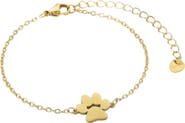 DLORIA PurePaw Link Chain Paw Cutout Charm Bracelet