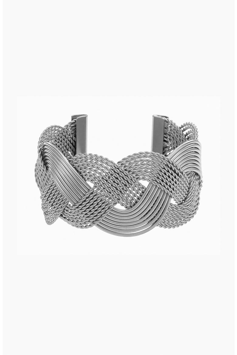 Charlotte Statement Cuff Bracelet Modern Minimalist Statement, Main, color, Dark Grey