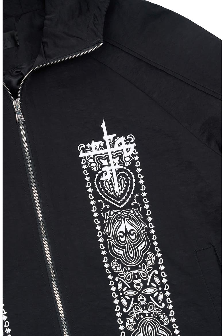 Zayden Paisley Print Hooded Jacket, Alternate, color, BLACK PAISLEY