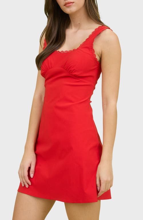 Blu Pepper Lace Trim Minidress