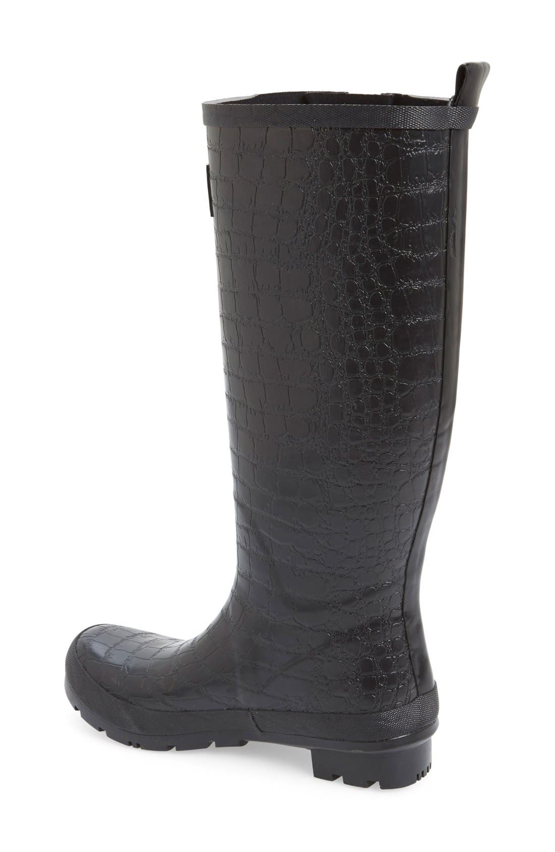 Joules 'Crockington' Tall Rain Boot, Alternate, color, 