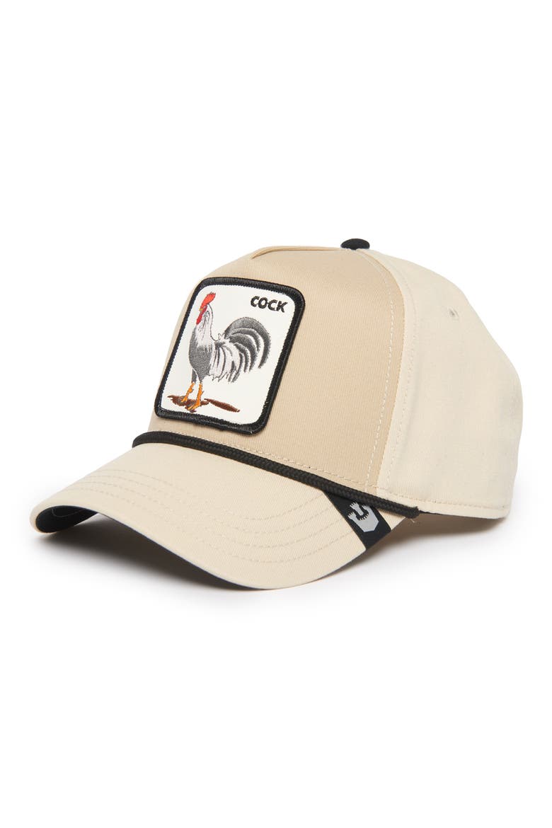 Rooster 100 Patch Snapback Hat, Alternate, color, CREME