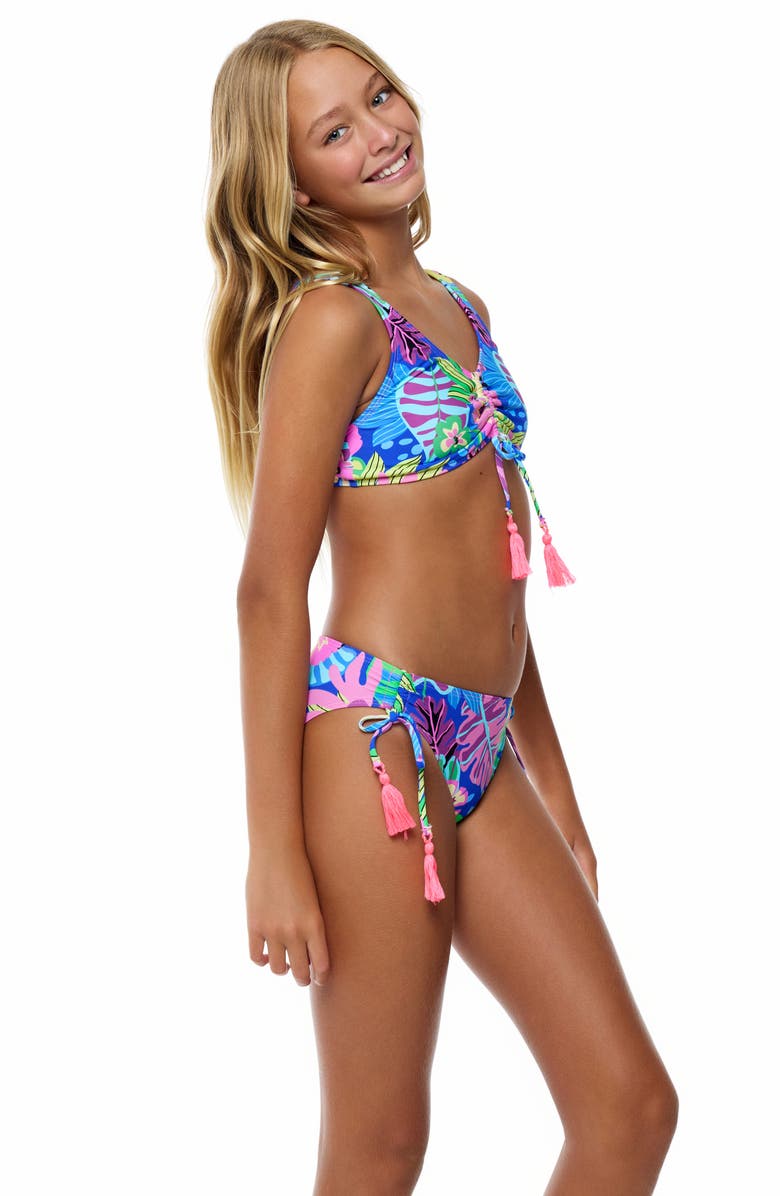 Beach Lingo Kids' Ruched Two-Piece Swimsuit, Alternate, color, Blue