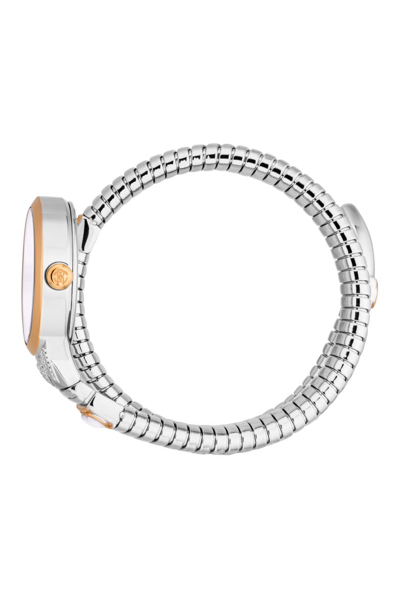 Serpente Ornato Snake Wraparound Bracelet Watch, 22.5mm x 34mm, Alternate, color, TWO TONE SILVER / ROSE GOLD