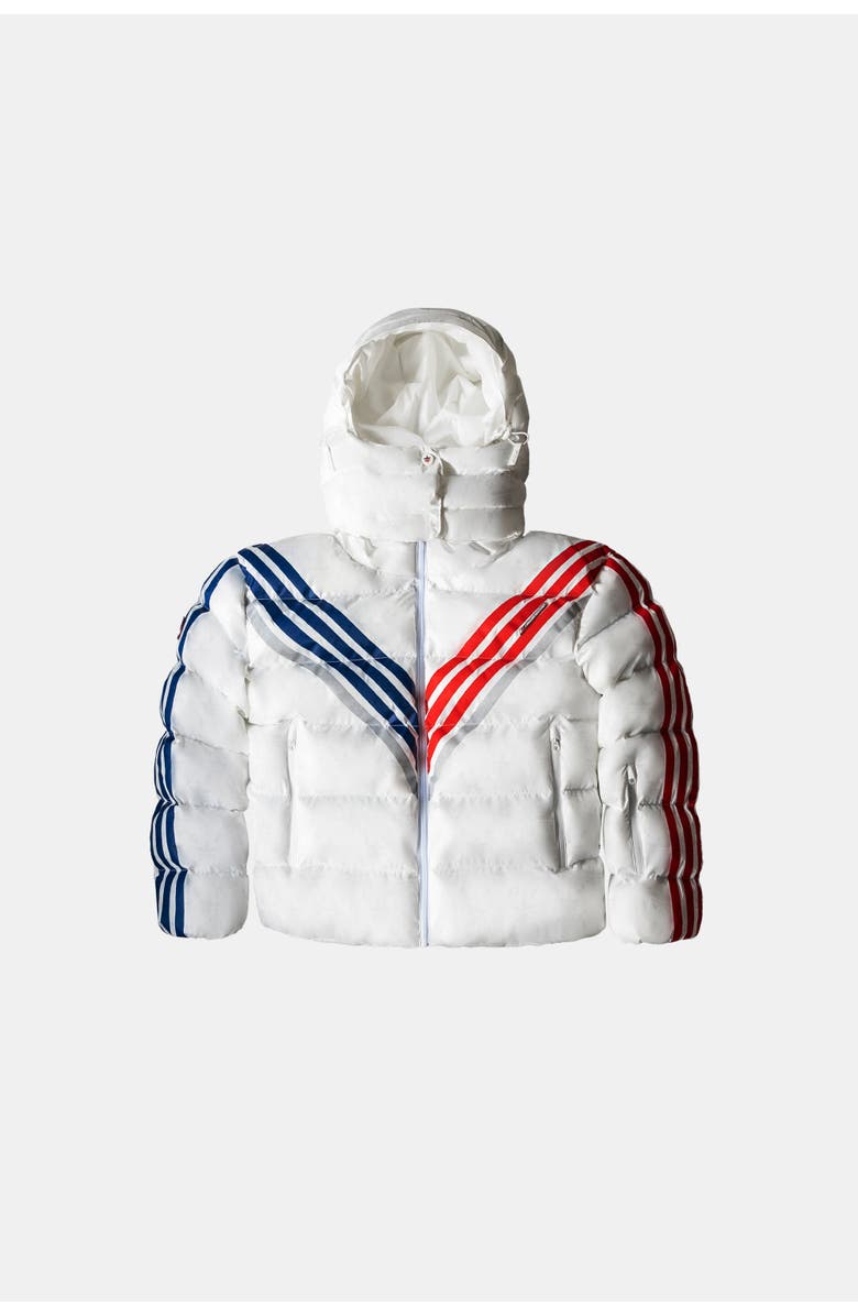 Malibu Ski Club Monogram Mountains Jacket, Alternate, color, White