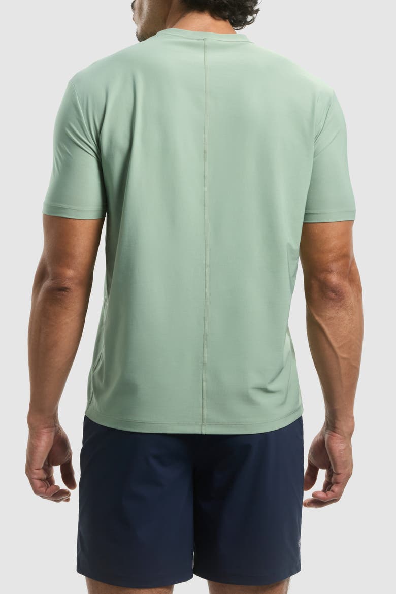 Essential Multi Seam Short Sleeve, Alternate, color, Hedge Green