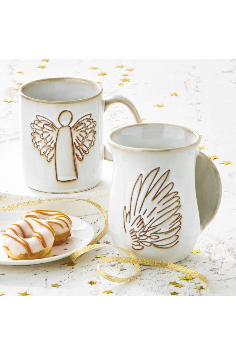 Multicolor Angel Mug Ceramic Drinkware Dishwasher Safe, Alternate, color, Multicolored