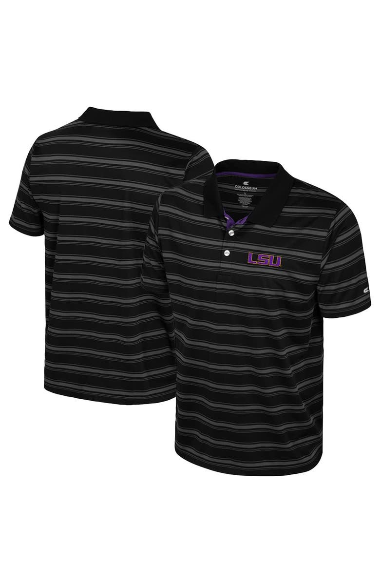 COLOSSEUM Men's Colosseum  Black LSU Tigers Milk Steak Polo, Main, color, Black