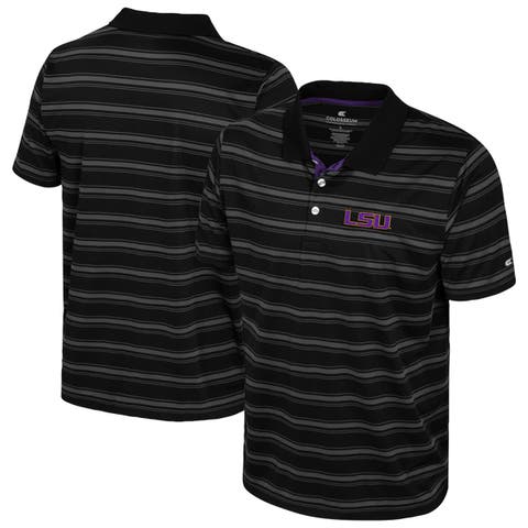 Men's Colosseum  Black LSU Tigers Milk Steak Polo