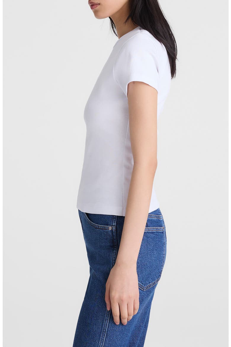 The '90s Crewneck Compact Cotton T-Shirt, Alternate, color, WHITE