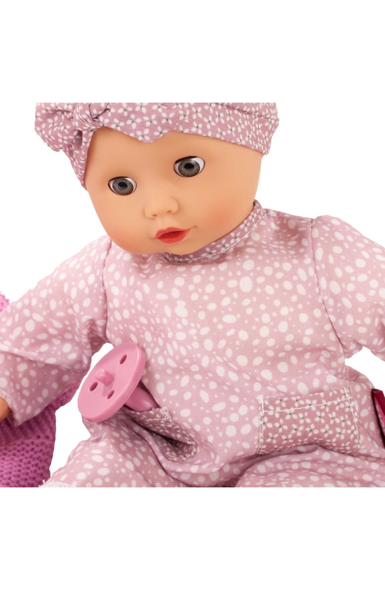 Gotz Muffin Soft Mood Bald Baby Doll with Blue Sleeping Eyes, Ages 18+ Months, Alternate, color, Pink