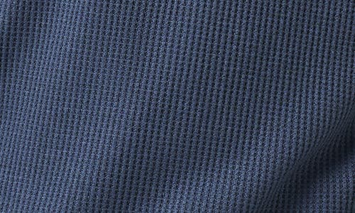 Travismathew Nonrev Waffle Crewneck Sweatshirt In Mood Indigo/vintage Indigo