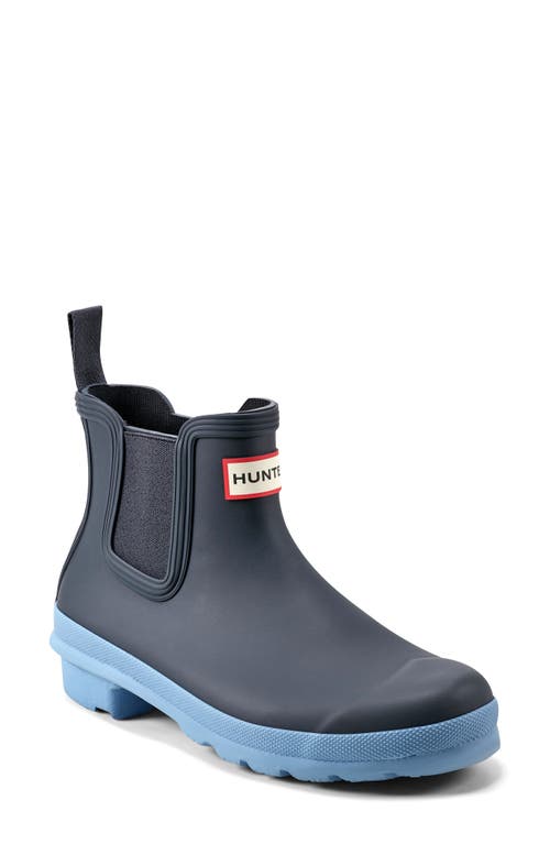 Hunter Original Waterproof Chelsea Rain Boot In Blue