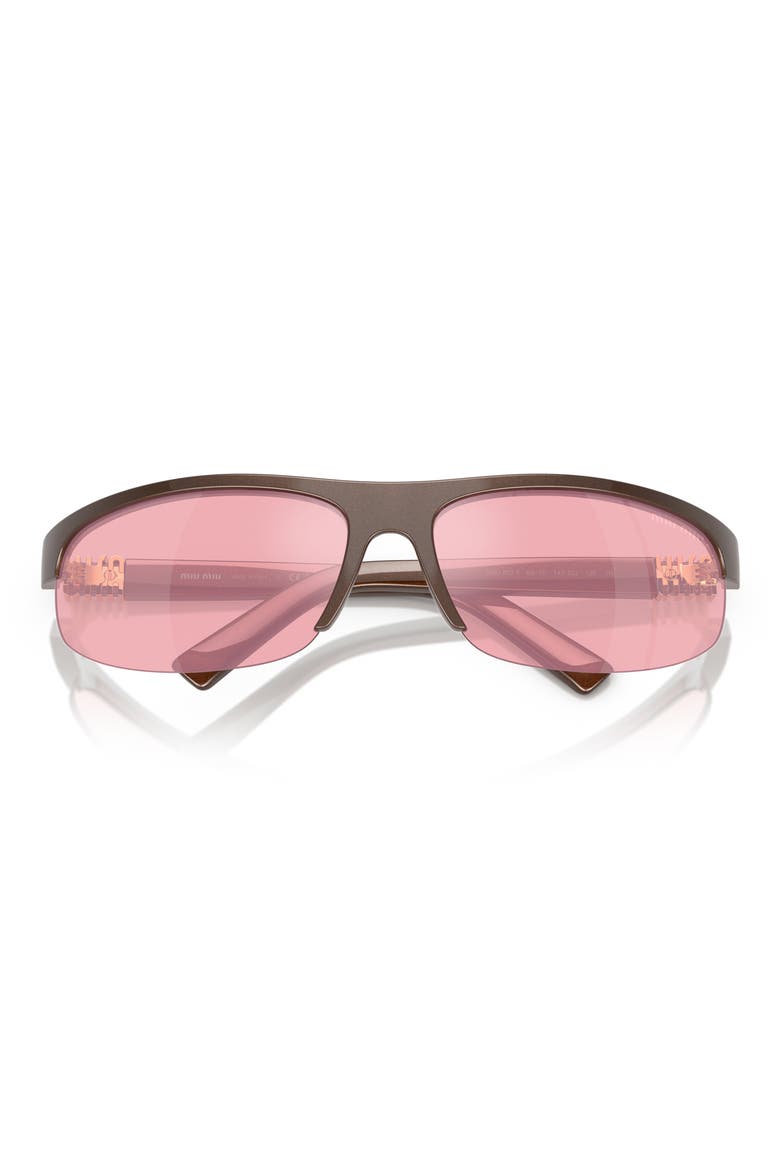 68mm Gradient Oversize Oval Sunglasses, Alternate, color, PINK