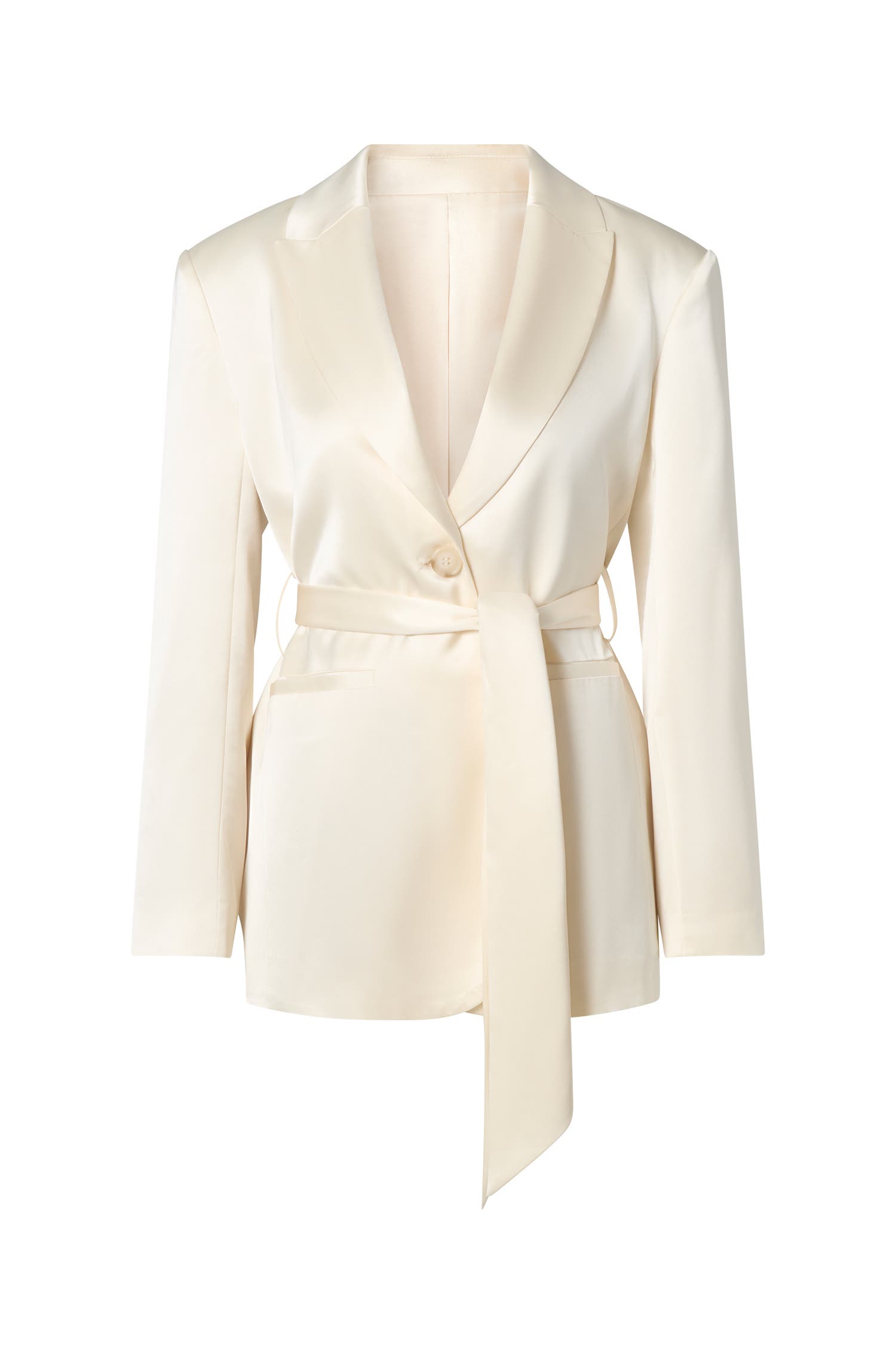 Liv Satin Wrap Blazer - image 2