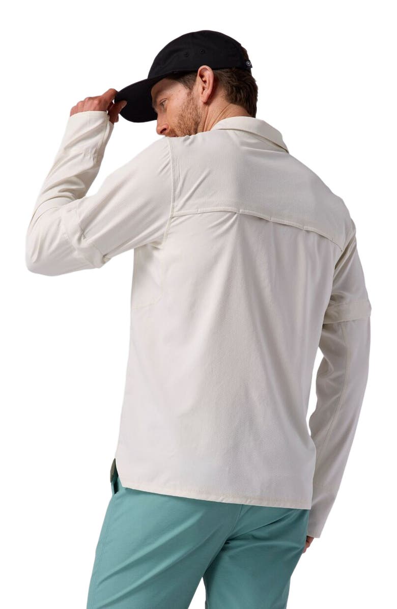 Backcountry Tahoe Woven Convertible Snap-Up Shirt - Men's, Alternate, color, Egret