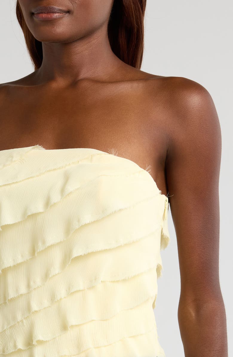 Mistress Rocks Ruffle Strapless Top, Alternate, color, Vanilla